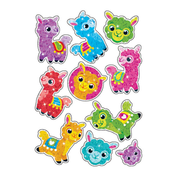Llama Llove Sparkle Stickers, 20 Per Pack, 6 Packs