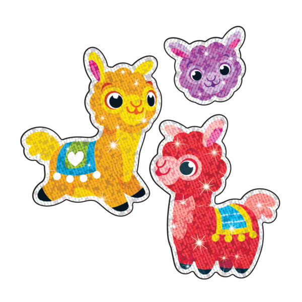 Llama Llove Sparkle Stickers, 20 Per Pack, 6 Packs