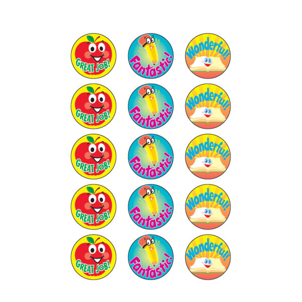 School Time-Apple Stinky Stickers, 60 Per Pack, 6 Packs