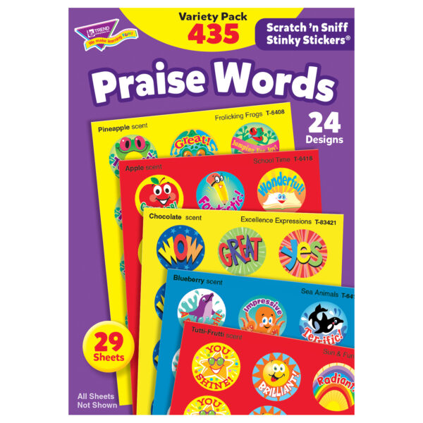 ERST-6490.jpg Praise Words Stinky Stickers Variety Pack, 435 ct