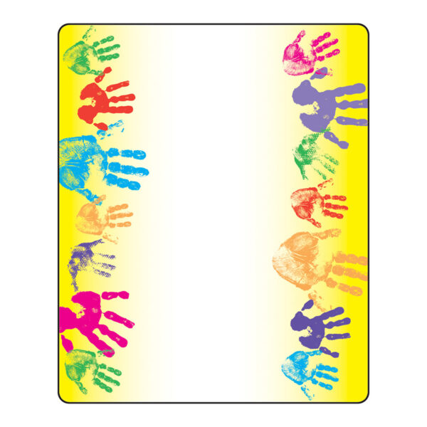 Rainbow Handprints Terrific Labels, 36 Per Pack, 6 Packs