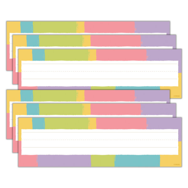 ERST-69048-6.jpg Cheerful Stripes Desk Toppers Name Plates, 36 Per Pack, 6 Packs