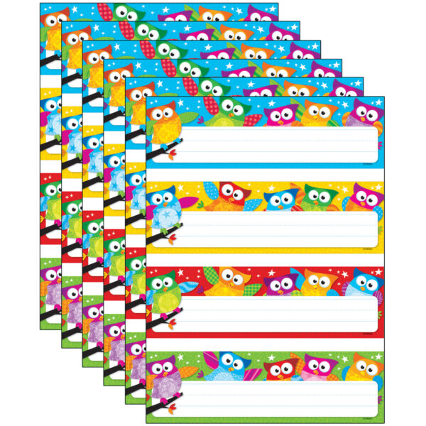 ERST-69910-6.jpg Owl-Stars! Desk Toppers Name Plates Variety Pack, 32 Per Pack, 6 Packs