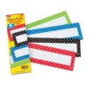 Polka Dots Desk Toppers Name Plates Variety Pack, 32 Per Pack, 6 Packs
