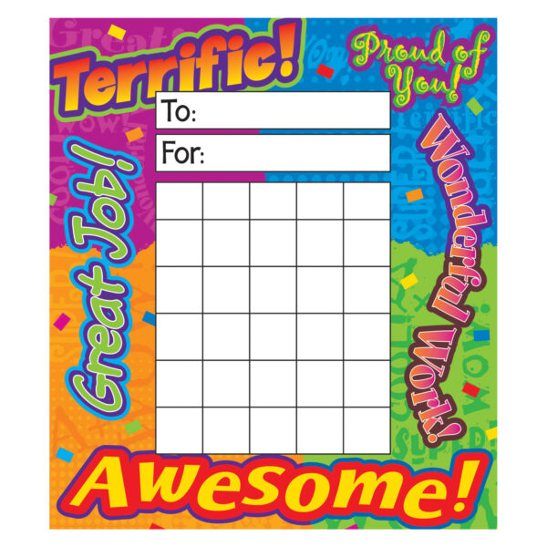 Reward Words Incentive Pad, 36 Sheets Per Pad, Pack of 6