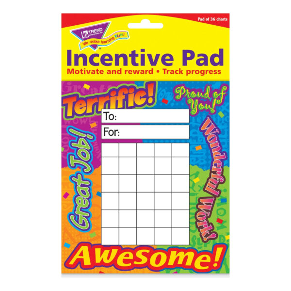 Reward Words Incentive Pad, 36 Sheets Per Pad, Pack of 6