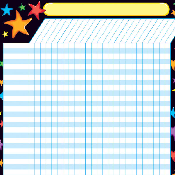 Gel Stars Incentive Chart, 17" x 22", Pack of 6