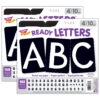 Black 4" Tiles Uppercase Ready Letters, 150 Pieces Per Pack, 2 Packs