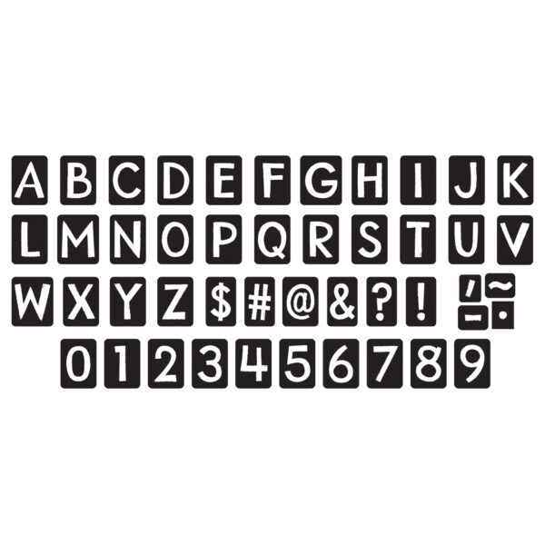Black 4" Tiles Uppercase Ready Letters, 150 Pieces Per Pack, 2 Packs