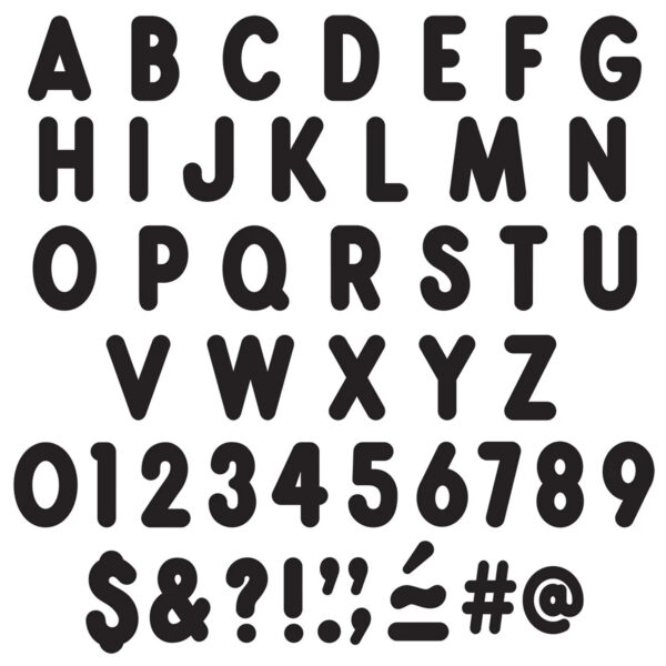 Black 7" Billboard Uppercase Ready Letters, 3 Packs
