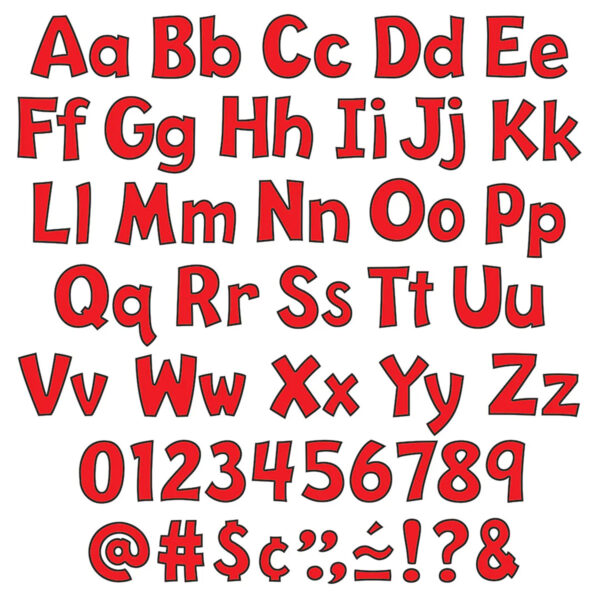 Red 4" Playful Combo Ready Letters, 3 Packs