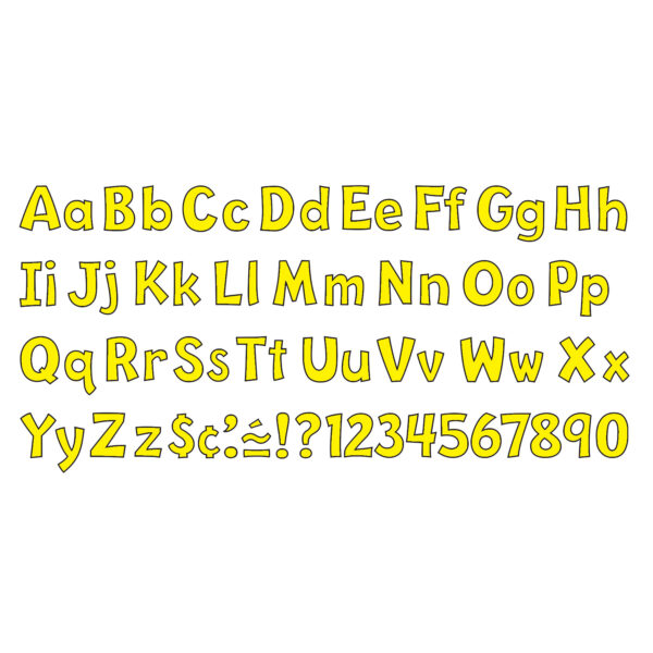 Yellow 4" Playful Combo Ready Letters, 3 Packs
