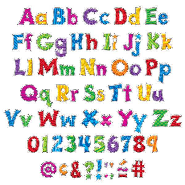 Patchwork FF 4" Friendly Combo Ready Letters, 3 Packs