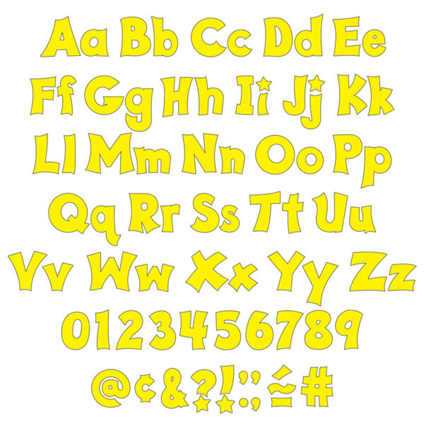 Yellow 4" Friendly Combo Ready Letters, 3 Packs
