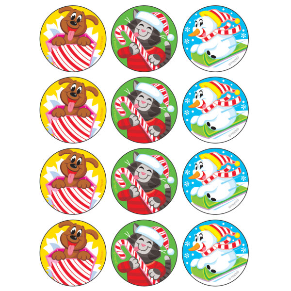 Holiday Pals-Peppermint Stinky Stickers, 48 Per Pack, 6 Packs