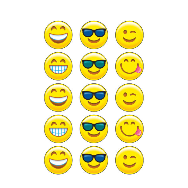 T-XXXXX Stinky Round CMYK Emotion Icon Cheer-Orange Stinky Stickers, 60 Per Pack, 6 Packs