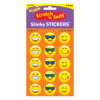 T-XXXXX Stinky Round CMYK Emotion Icon Cheer-Orange Stinky Stickers, 60 Per Pack, 6 Packs