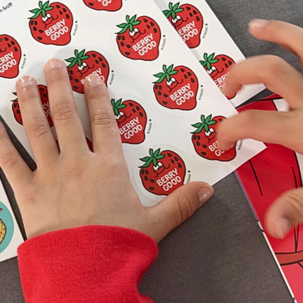 Berry Good-Strawberry Scented Stickers, 24 Per Pack, 6 Packs
