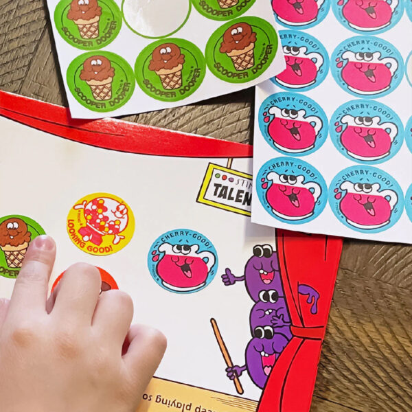 Cherry-Good!-Cherry Punch Scented Stickers, 24 Per Pack, 6 Packs