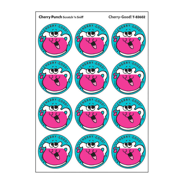 Cherry-Good!-Cherry Punch Scented Stickers, 24 Per Pack, 6 Packs