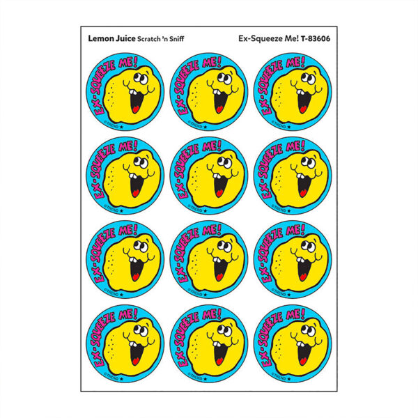 Ex-Squeeze Me!-Lemon Juice Scented Stickers, 24 Per Pack, 6 Packs