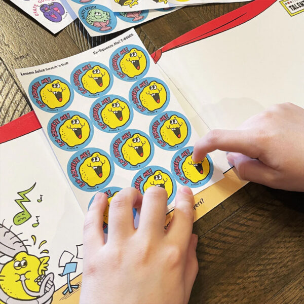 Ex-Squeeze Me!-Lemon Juice Scented Stickers, 24 Per Pack, 6 Packs