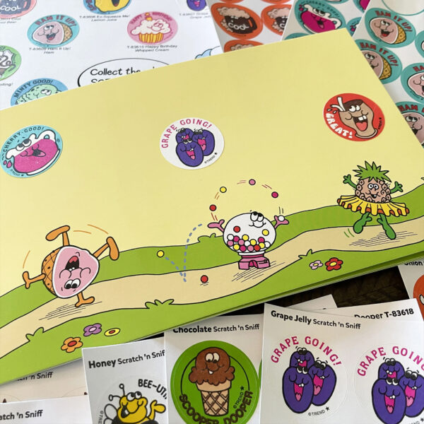 Grape Going!-Grape Jelly Scented Stickers, 24 Per Pack, 6 Packs