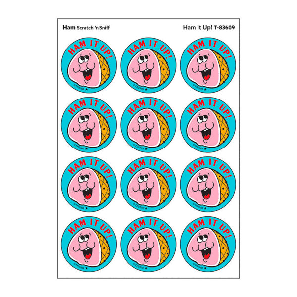 Ham It Up!-Ham Scented Stickers, 24 Per Pack, 6 Packs