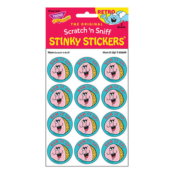 Ham It Up!-Ham Scented Stickers, 24 Per Pack, 6 Packs
