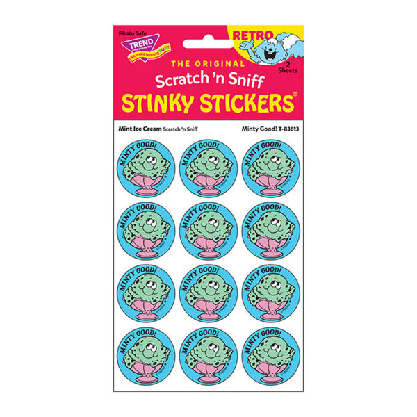 Minty Good!-Mint Ice Cream Scented Stickers, 24 Per Pack, 6 Packs