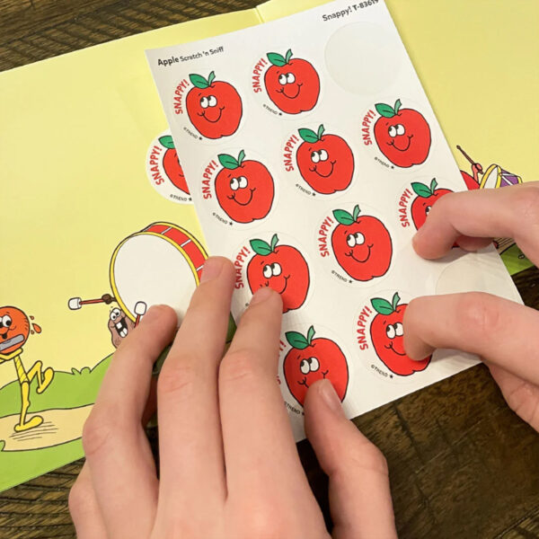 Snappy!-Apple Scented Stickers, 24 Per Pack, 6 Packs