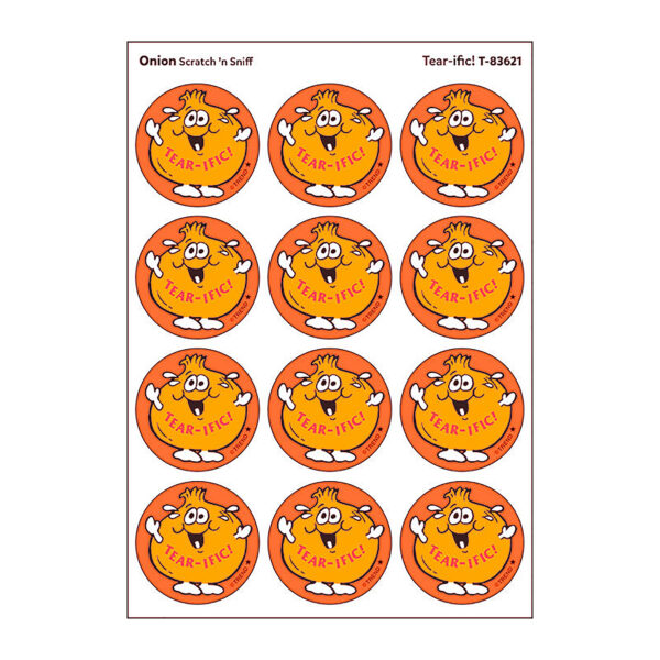 Tear-ific!-Onion Scented Stickers, 24 Per Pack, 6 Packs