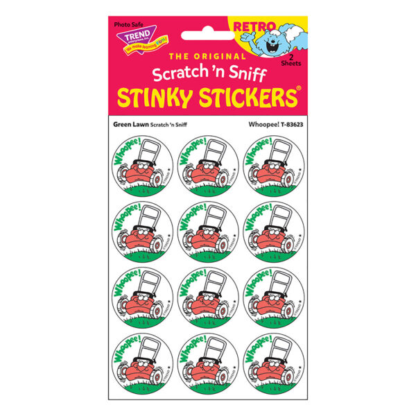 Whoopee!-Green Lawn Scented Stickers, 24 Per Pack, 6 Packs