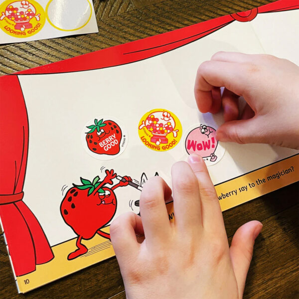 Wow!-Bubble Gum Scented Stickers, 24 Per Pack, 6 Packs