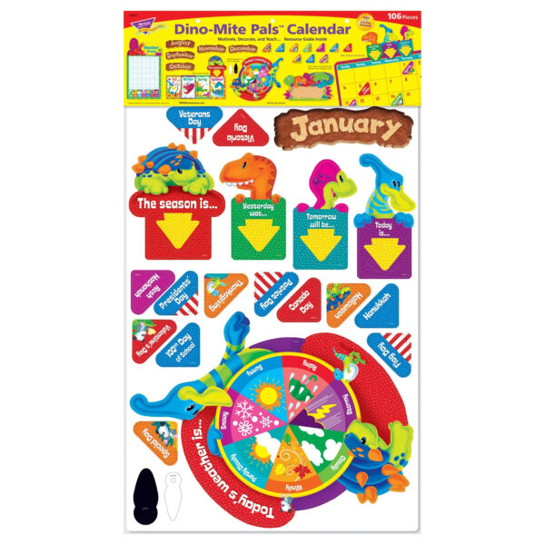 Dino-Mite Pals Calendar Bulletin Board Set
