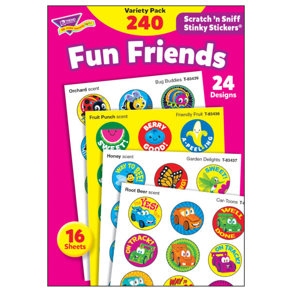ERST-83917-3_1.jpg Fun Friends Stinky Stickers Variety Pack, 240 Per Pack, 3 Packs