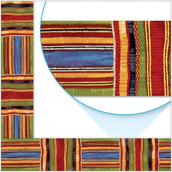 Kente Cloth Bolder Borders, 35.75' Per Pack, 6 Packs