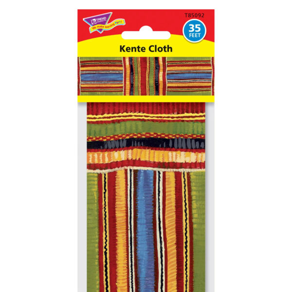 Kente Cloth Bolder Borders, 35.75' Per Pack, 6 Packs