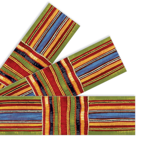 Kente Cloth Bolder Borders, 35.75' Per Pack, 6 Packs