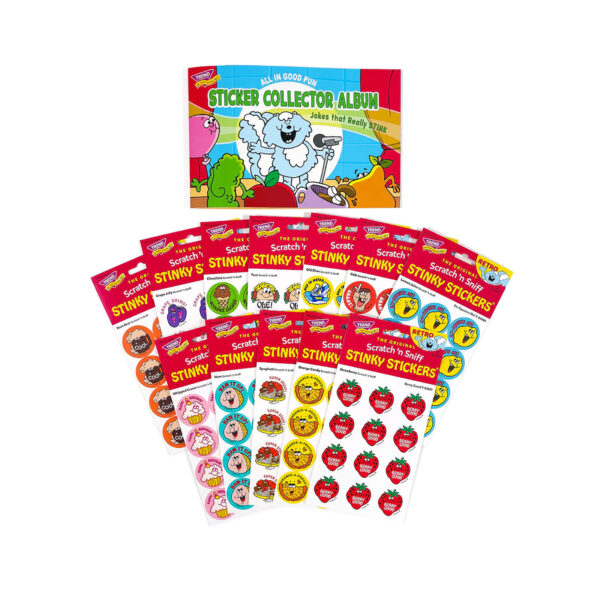 ERST-90943.jpg All in Good Pun Retro Scratch 'n Sniff Stinky Stickers + Album