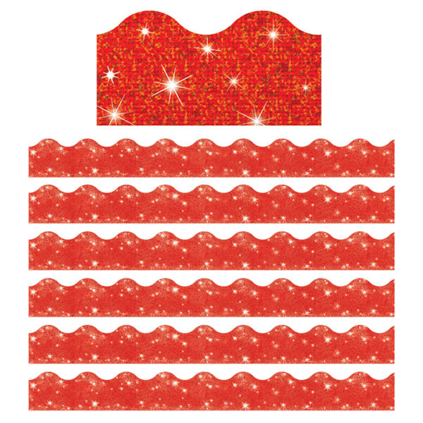 Red Sparkle Terrific Trimmers, 32.5' Per Pack, 6 Packs