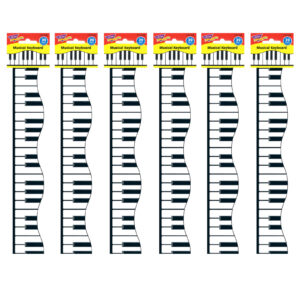 Musical Keyboard Terrific Trimmers, 39 Feet Per Pack, 6 Packs
