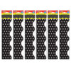 Polka Dots Black Terrific Trimmers, 39 Feet Per Pack, 6 Packs