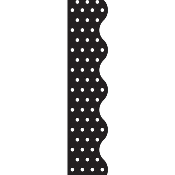 Polka Dots Black Terrific Trimmers, 39 Feet Per Pack, 6 Packs
