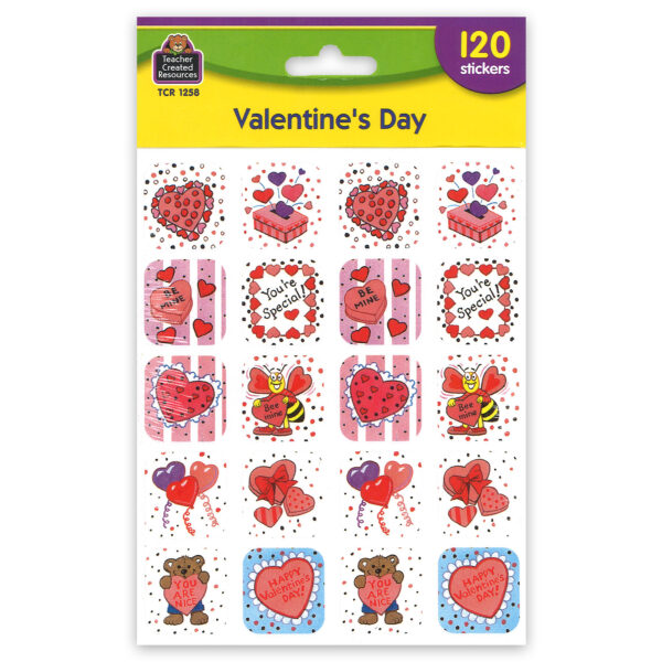 Valentines Day Stickers, 120 Per Pack, 12 Packs