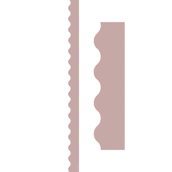 Light Mauve Scalloped Border Trim, 35 Feet Per Pack, 6 Packs