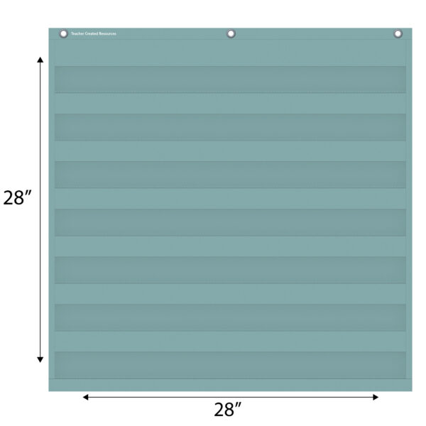 Calming Blue 7 Pocket Chart, 28" x 28"