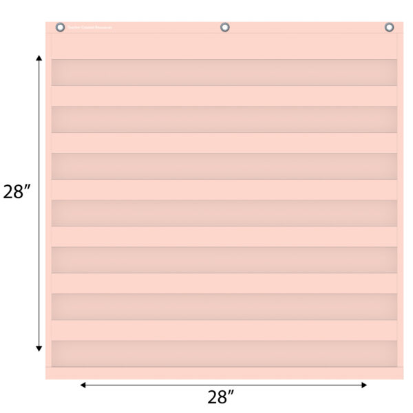Blush 7 Pocket Chart, 28" x 28"