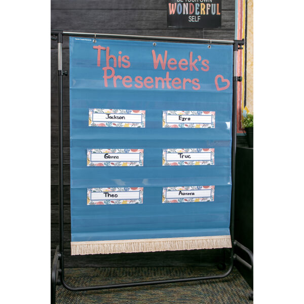 Slate Blue 10 Pocket Chart, 34" x 44"