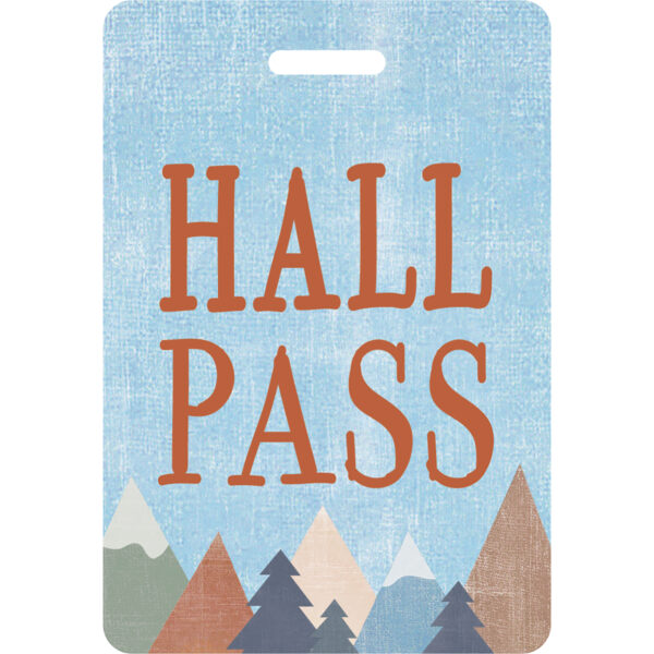 Moving Mountains Hall Pass with Lanyard, 4 Per Pack, 3 Packs